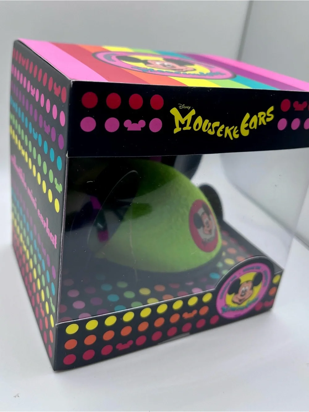 NIB Disney MousekeEars Bright Lime Green Mini Ear Hat Collectible